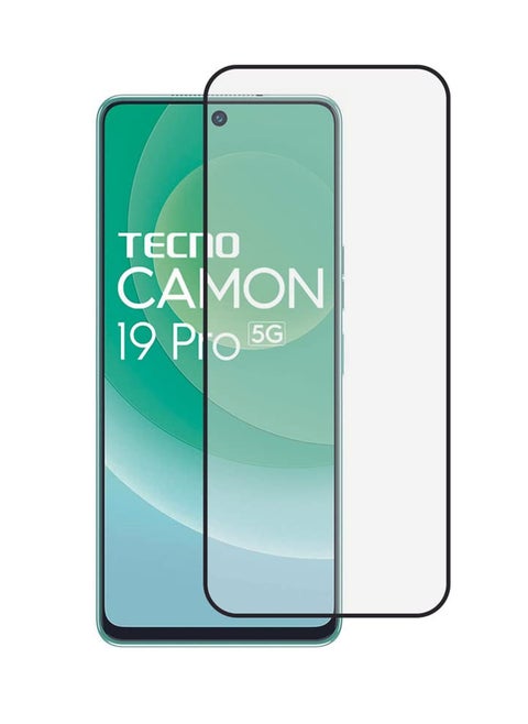 Tecno Camon 19 Pro 5G Screen Protector - Edge to Edge Tempered Glass Screen Protector - Black, High Transparency, Delicate Touch, Anti-Explosion, Smooth Arc Edges, Easy Installation.