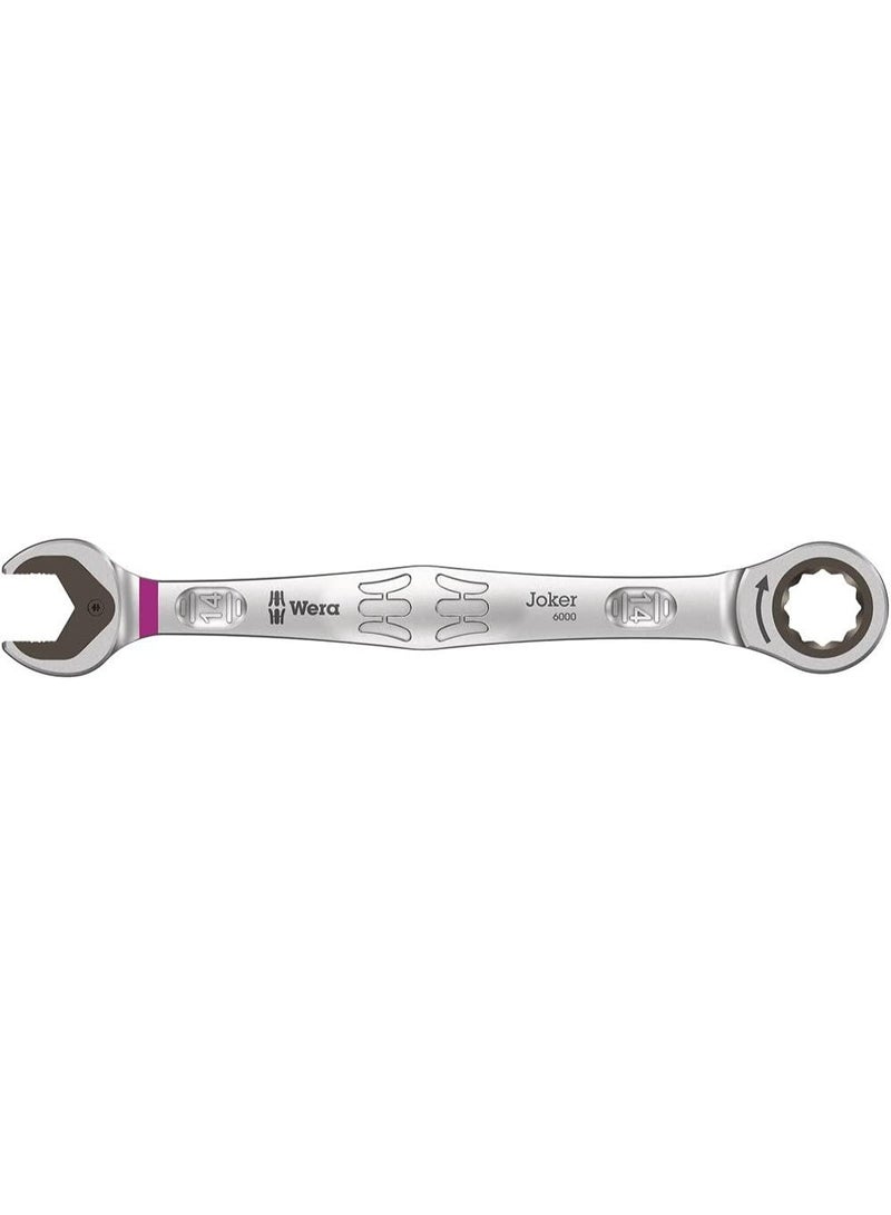 Wera Joker Sb Ratcheting Combination Wrench, 14 Mm, 05073274001