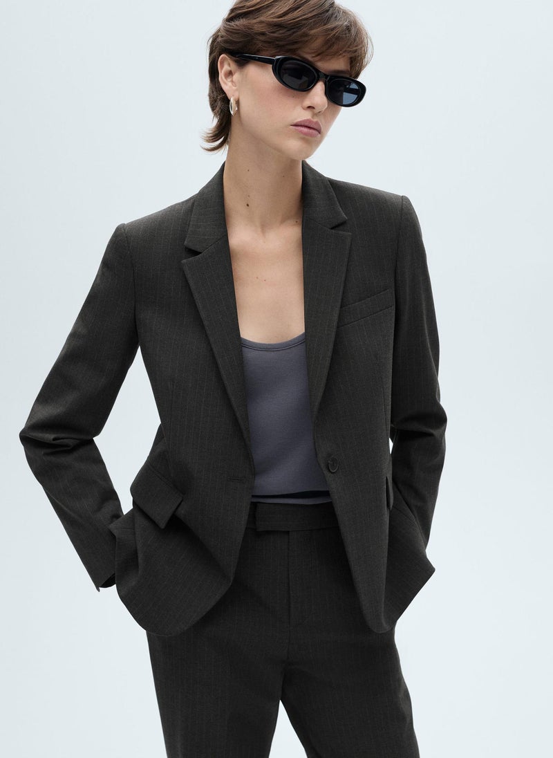 MANGO Essential Pinstripe Suit Blazer  - Image 1