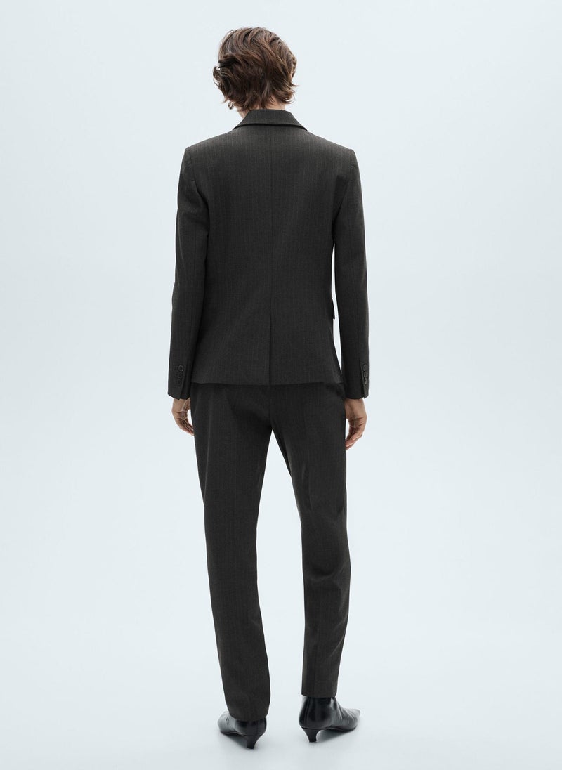 MANGO Essential Pinstripe Suit Blazer  - Image 2