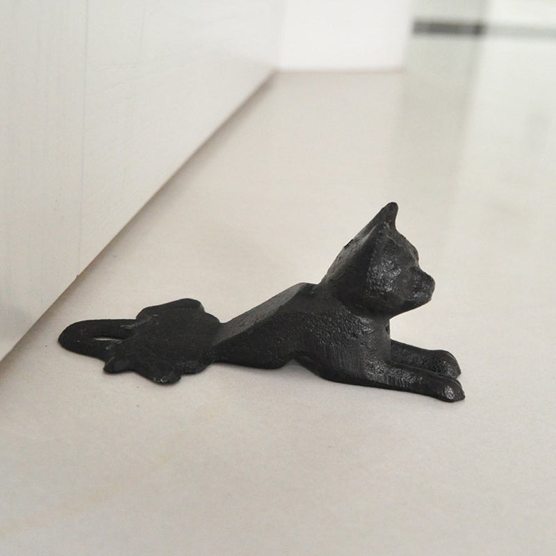 2pcs Cast Iron Cat Shape Safety Windproof Anti-collision Door - Image 1