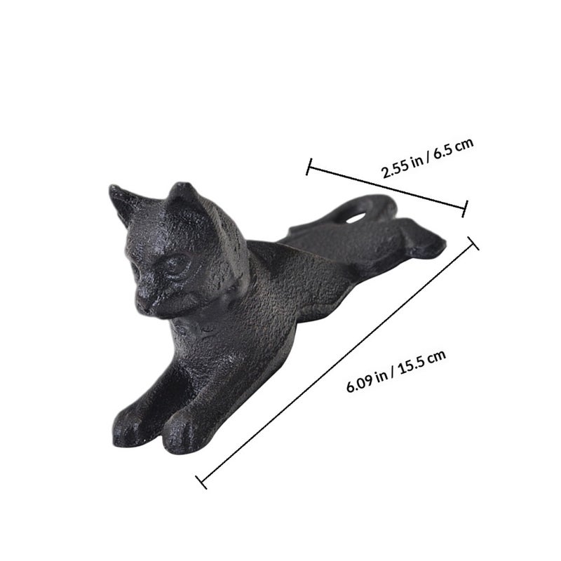 2pcs Cast Iron Cat Shape Safety Windproof Anti-collision Door - Image 2