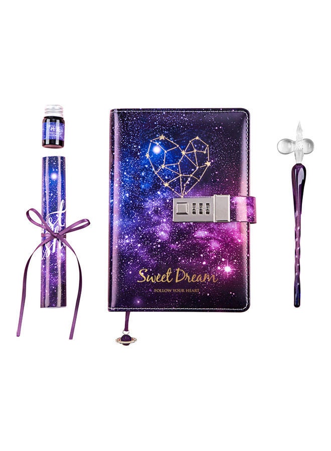 NIBEMINENT Binder Leather Diary With Lock Multicolour - Image 1