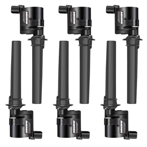 Micro Ignition Coil Pack Set of 6 Compatible with Ford Mzda Mercury 3.0L V6 Models Replaces 18LZ-12029-AB 18LZ-12029-AA 2M2Z-12029-AC DG500 DG513 Fits 2001 2002 2003 2004 2005 Escape Taurus - Image 2