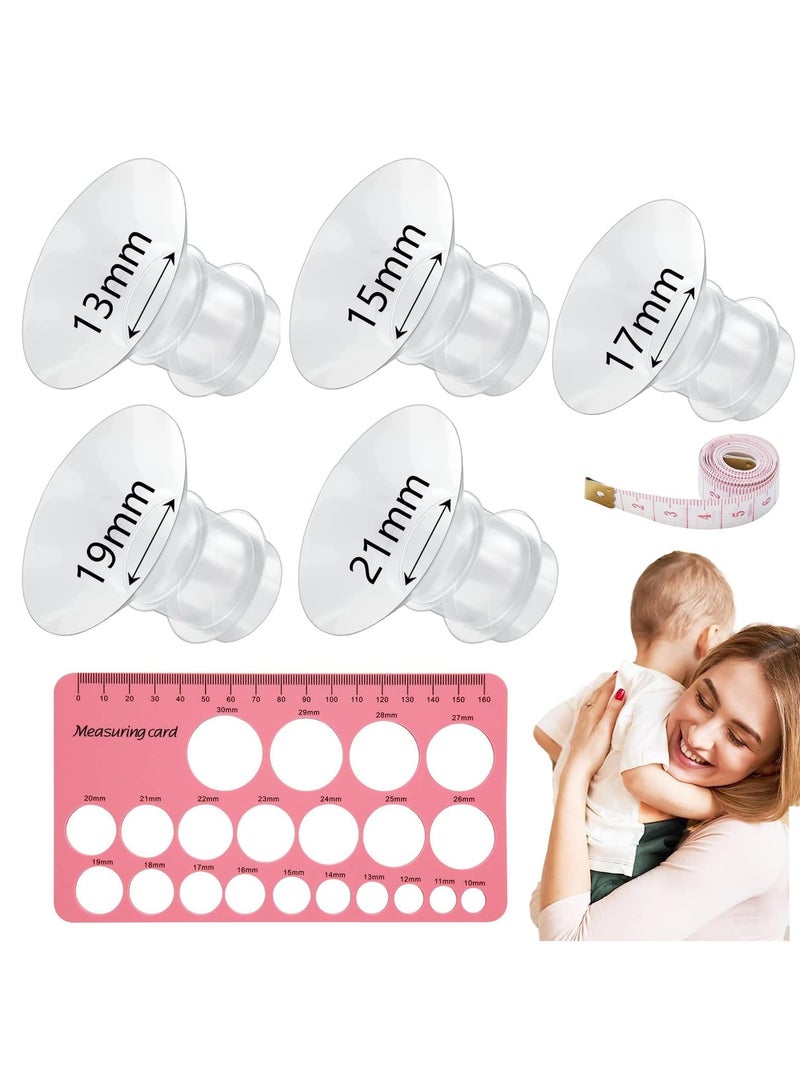 شو وو حشوة شفة من السيليكون مقاس 13/15/17/19/21 مم، متوافقة مع مضخة الثدي اليدوية القابلة للارتداء من Medela وMomcozy S9/S10/S12، تقلل من نفق حلمة الدرع/الشفة مقاس 24 مم إلى الحجم الصحيح - Image 1