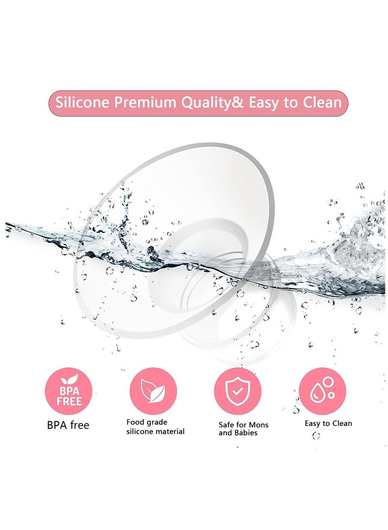 شو وو حشوة شفة من السيليكون مقاس 13/15/17/19/21 مم، متوافقة مع مضخة الثدي اليدوية القابلة للارتداء من Medela وMomcozy S9/S10/S12، تقلل من نفق حلمة الدرع/الشفة مقاس 24 مم إلى الحجم الصحيح - Image 4