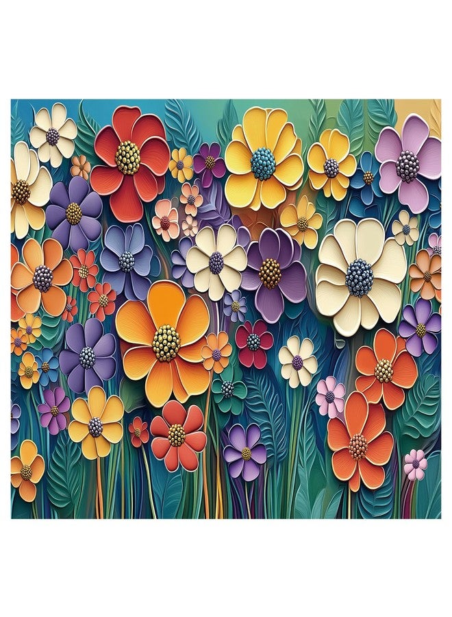 BBOLDIN Colorful Flower Plant Puzzle 1000 Pieces for Adults, Spring Garden Floral Jigsaw Puzzle Nature, Vintage Paper Cut Art Puzzles - Image 1