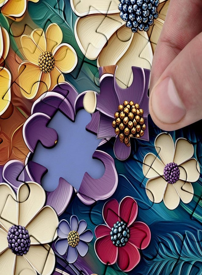 BBOLDIN Colorful Flower Plant Puzzle 1000 Pieces for Adults, Spring Garden Floral Jigsaw Puzzle Nature, Vintage Paper Cut Art Puzzles - Image 4