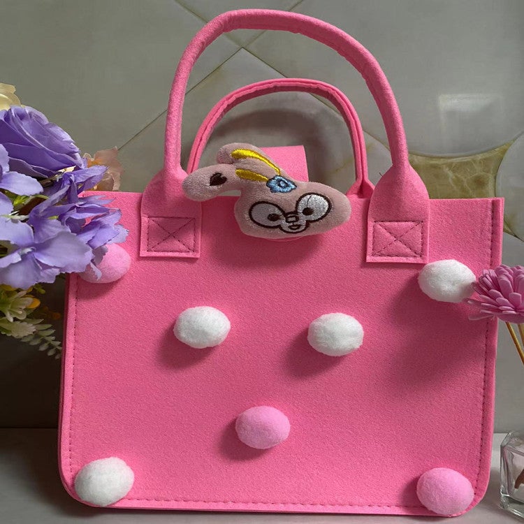 Women's Felt Cartoon Handbag - Image 3