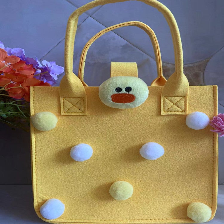 Women's Felt Cartoon Handbag - Image 4