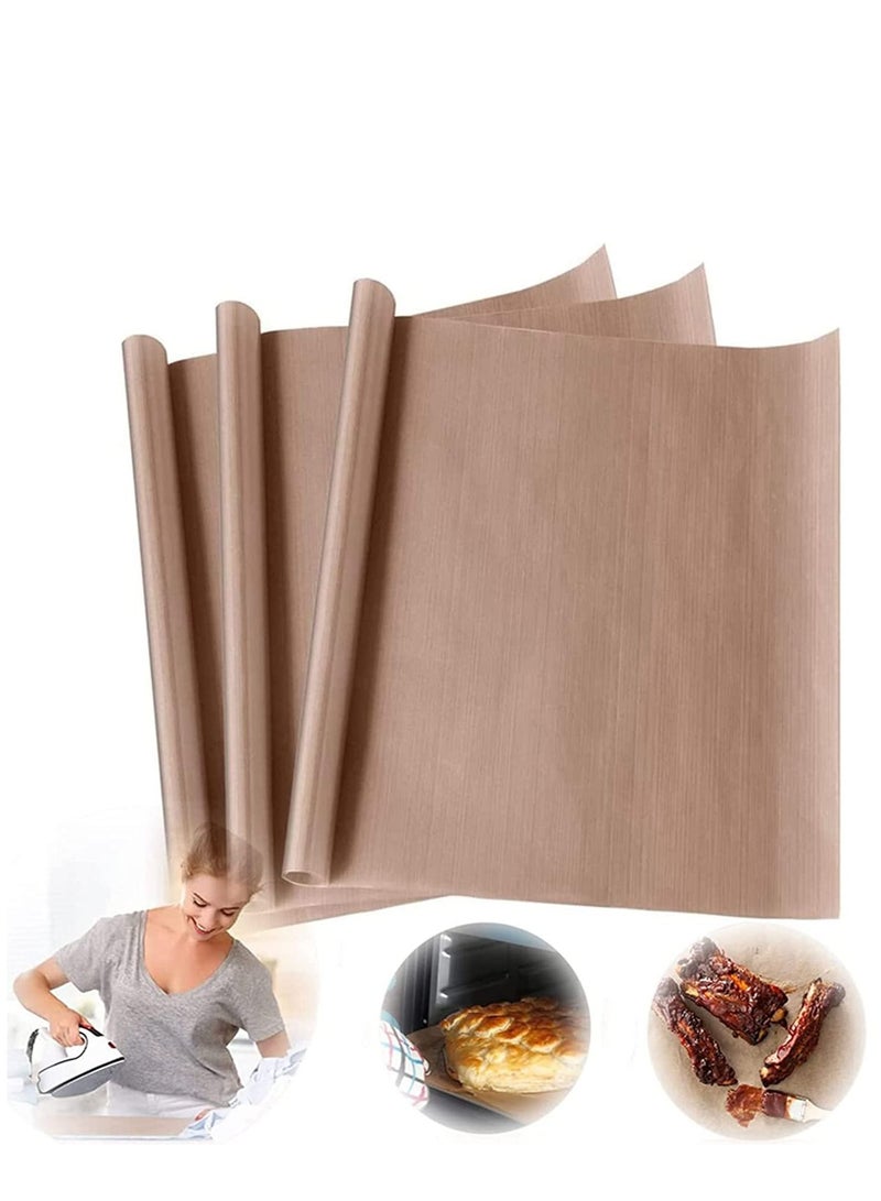 SYOSI Oven Grill Mat Teflon Sheet 3 Pack For Heat Press Transfer Non-Stick Paper Reusable Resistant Craft High-Temperature - Image 1