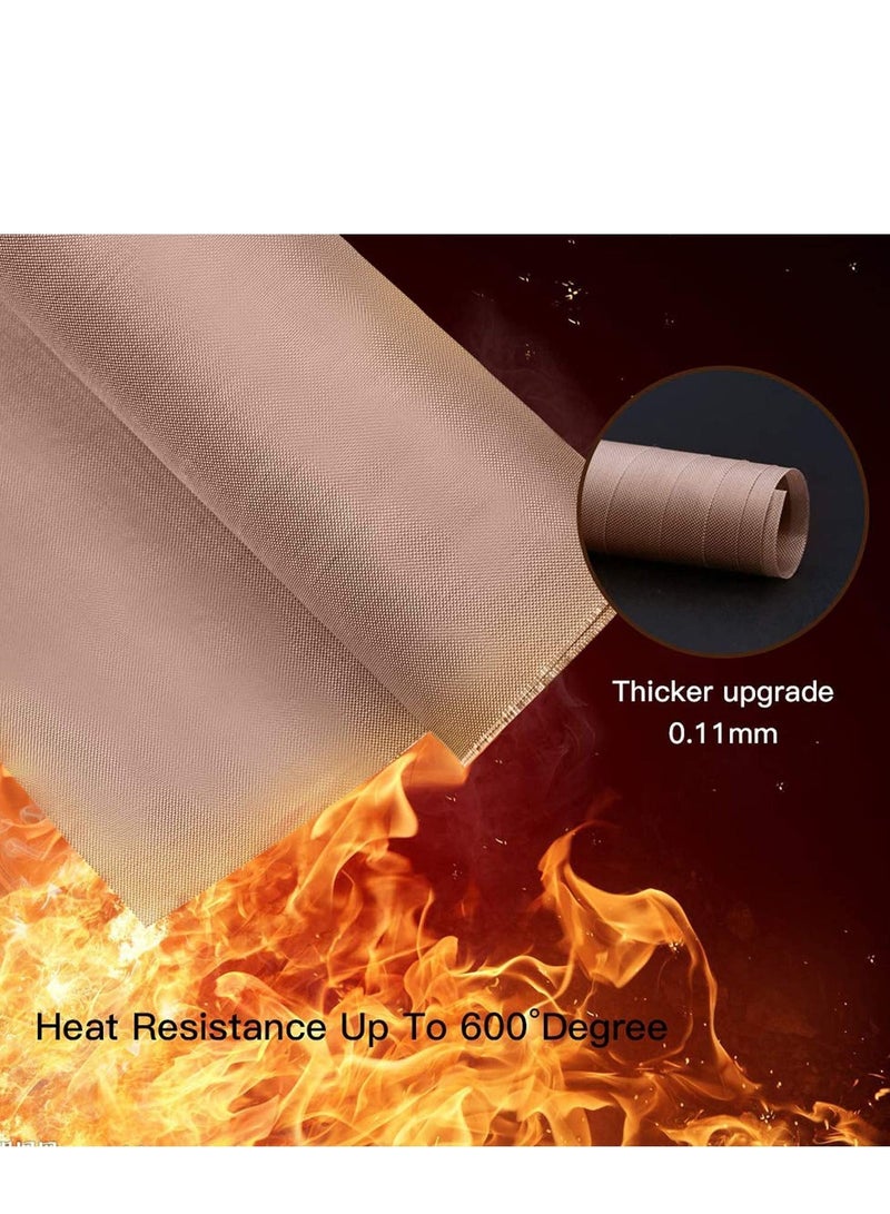 SYOSI Oven Grill Mat Teflon Sheet 3 Pack For Heat Press Transfer Non-Stick Paper Reusable Resistant Craft High-Temperature - Image 3