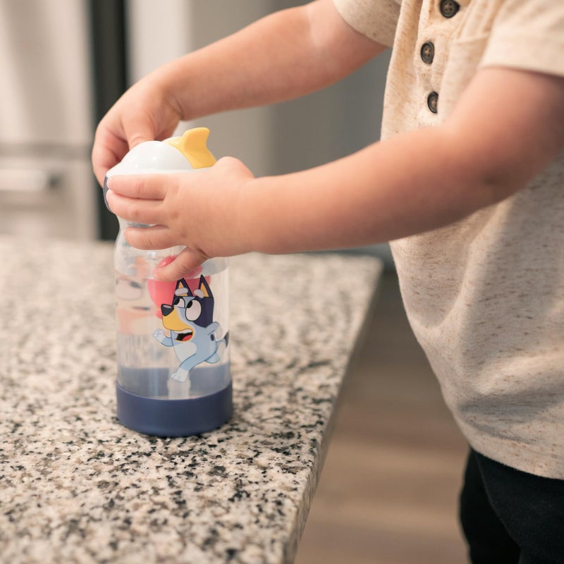 The First Years Bluey Sip & See Toddler Water Bottle - Includes Floating Charm - Toddler Cups with Straw - 12 Oz - Ages 24 Months and Up - Image 2