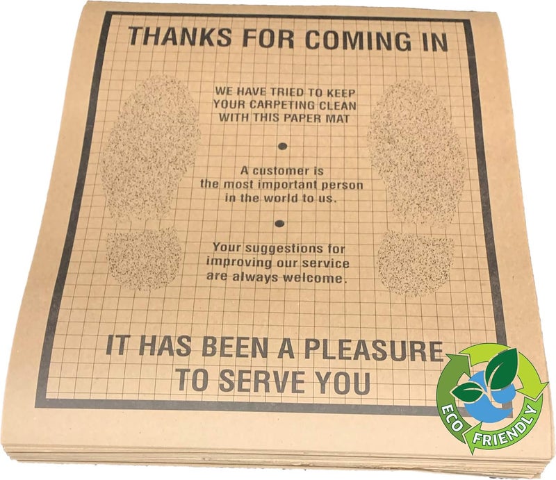 AutoMat EcoShield Recycled Brown Kraft Paper Disposable Floor Mats - Image 3