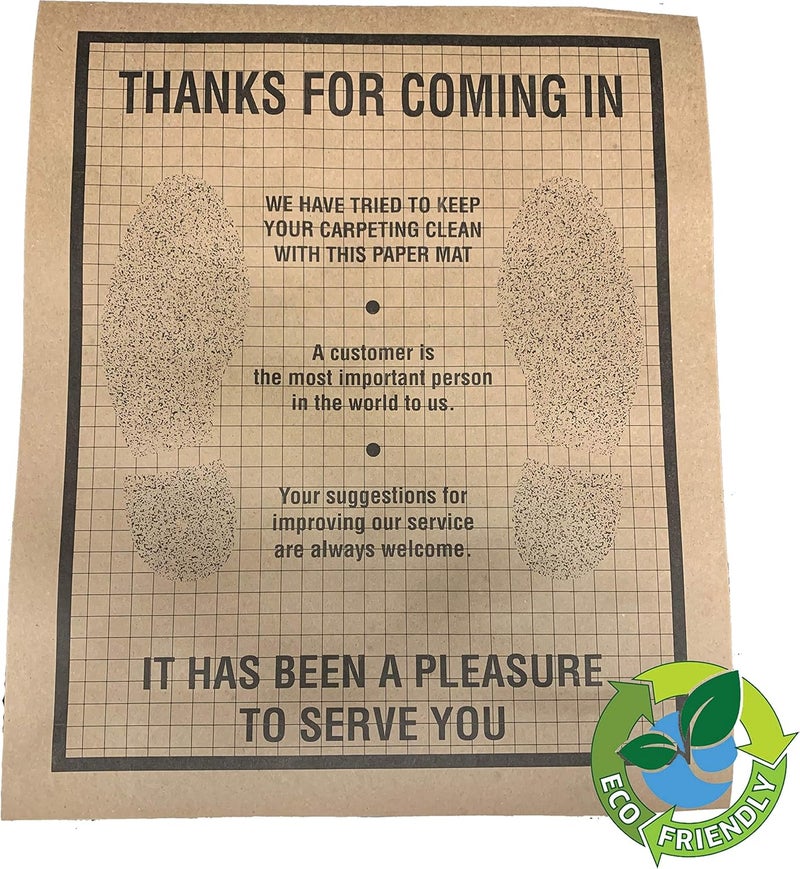 AutoMat EcoShield Recycled Brown Kraft Paper Disposable Floor Mats - Image 1