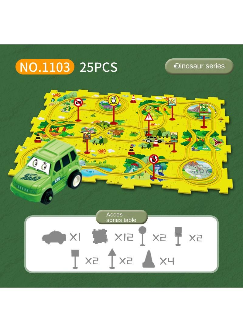 Y&D 25pcs Puzzle Diy Track Car Educational Toy Set - Image 1