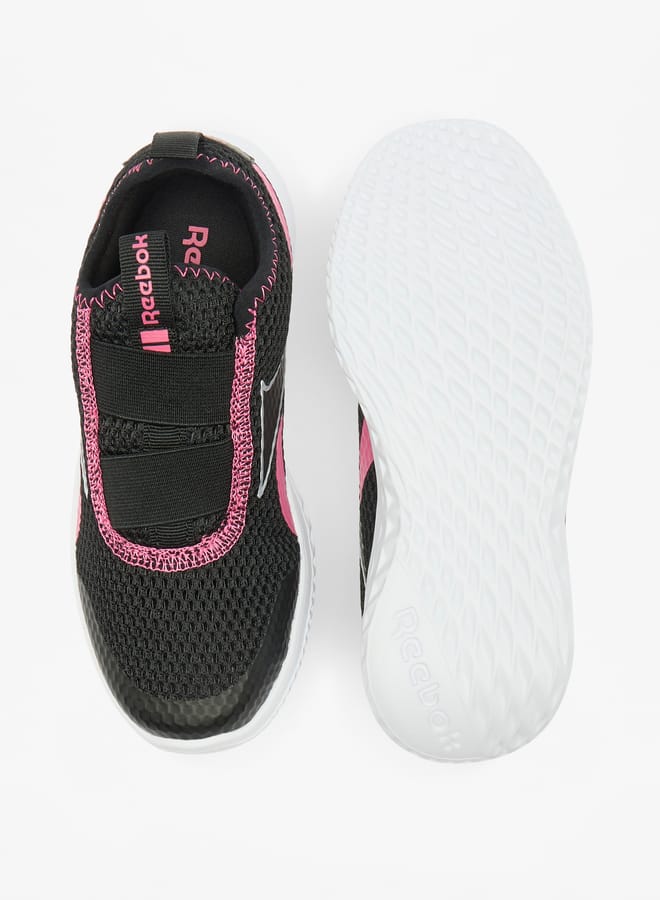 ريبوك حذاء جري بناتي سهل الارتداء بتفاصيل شعار راش رنر - Image 4