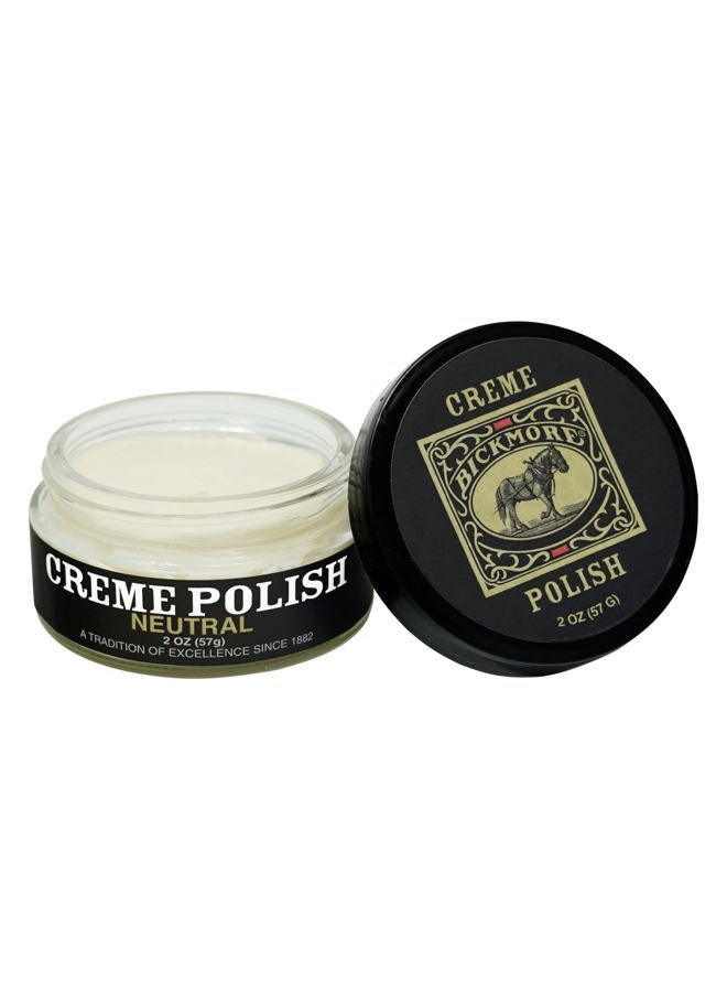 Bickmore Cream Shoe Polish - Black & Other Color Leather Shoe Care, Nourishing Formula, Fills Scratches, High-Gloss Shine, Long-Lasting, Made in USA, Neutral, 2 oz - Image 1
