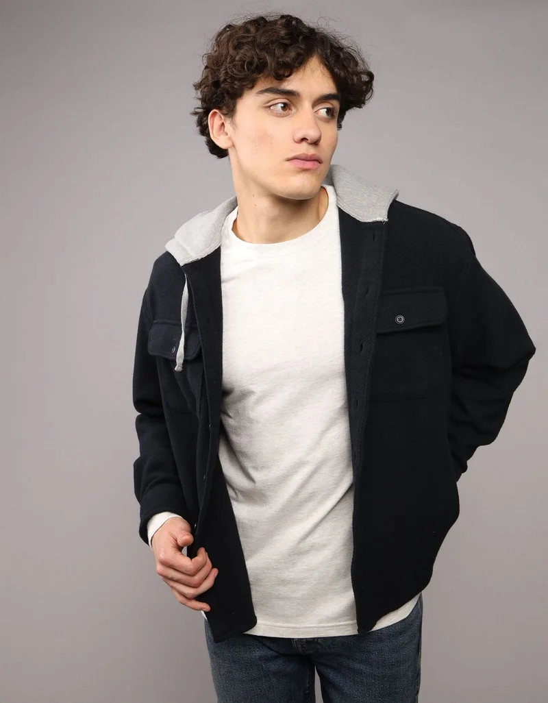 AE Hooded Flannel Shirt