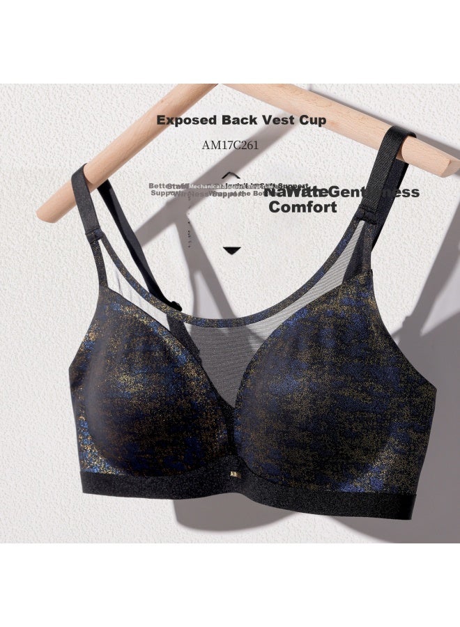 Aimer Women'S Jacquard Non-Wired Bra With Gold Embroidery Thin Cup Bra Am17C262 M - Image 1