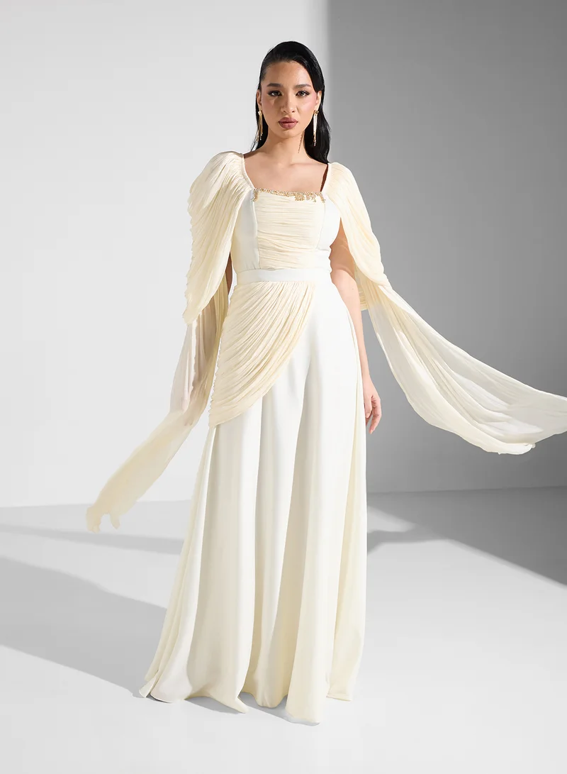 Namshi x Draped Overlay Gown Dress