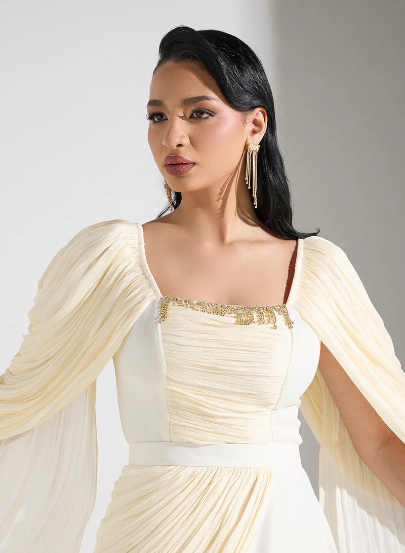Namshi x Draped Overlay Gown Dress
