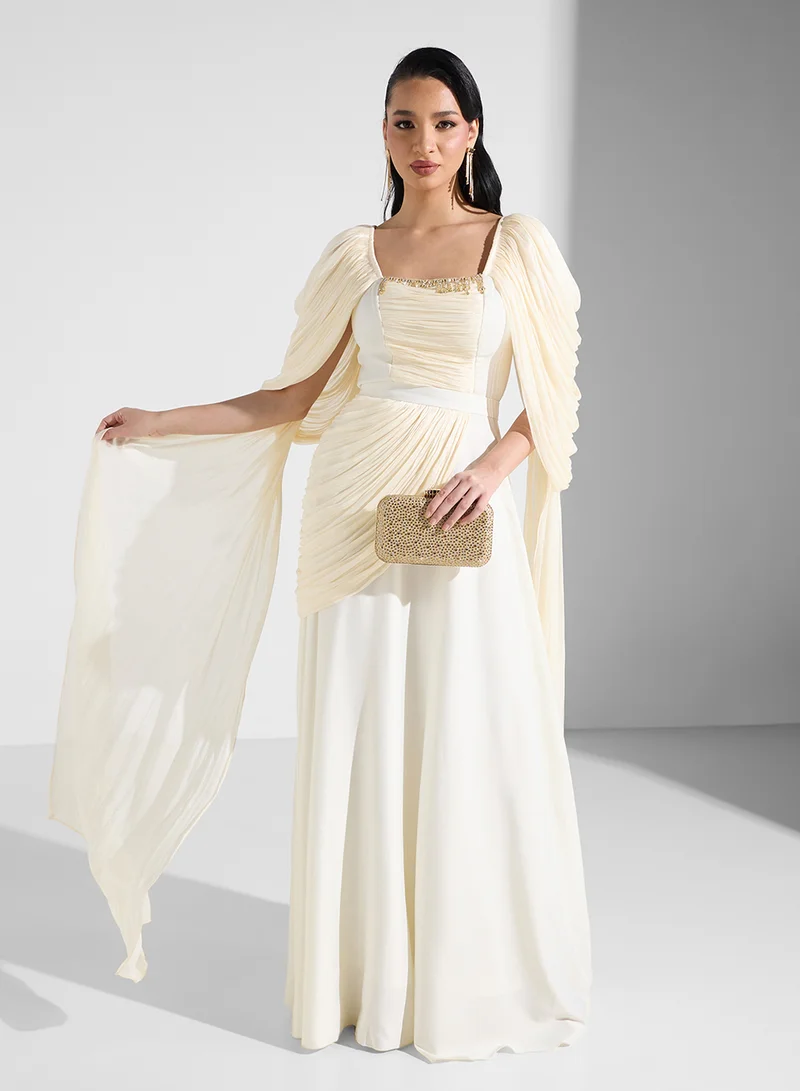Namshi x Draped Overlay Gown Dress