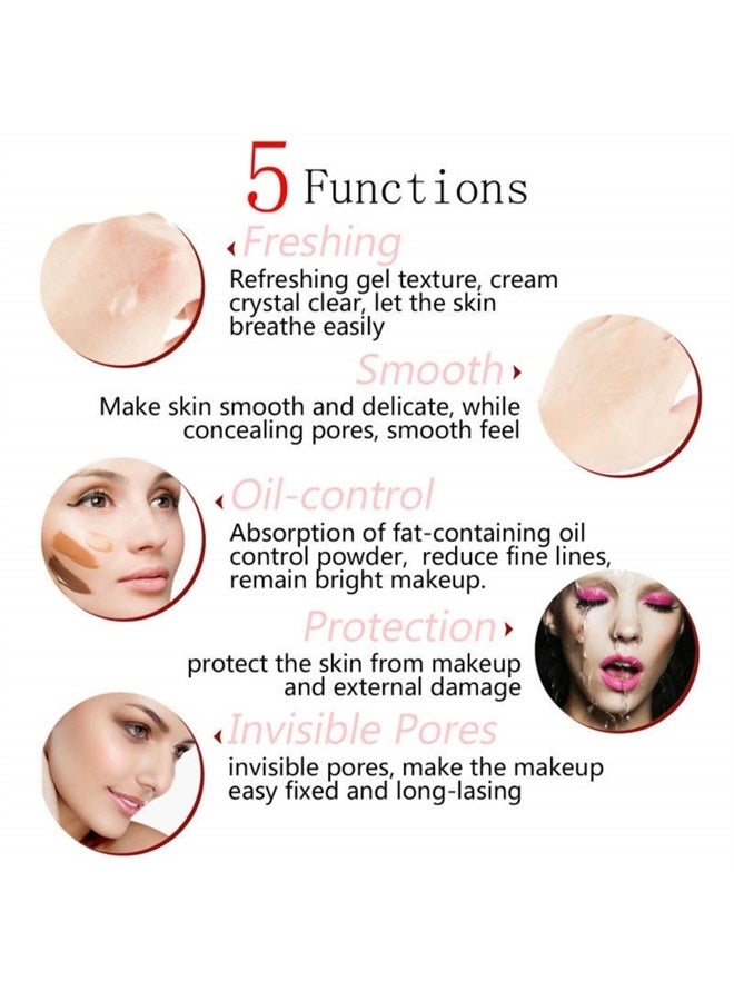 PHOERA Primer Face Foundation Primers,Face Primer for Makeup Long Lasting Hydrating Smoothing Isolated Moisturizing Oil Free Effect Make Up Base Matte Makeup Primer (2 * 18ml) - Image 2