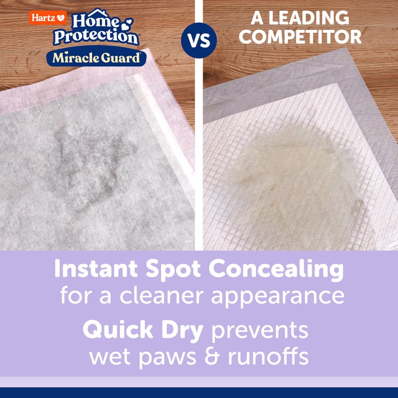 Hartz Miracle Guard Dog and Puppy Dog Pads Max Absorbency 24 Hour Use Odor Eliminating Lavender Scented No Leaks, Regular Size 25 Count - Image 5