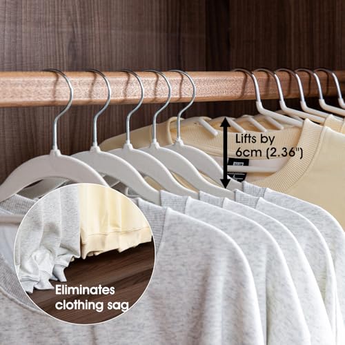 SHIMOYAMA Non-Slip Metal Clothes Hangers - 5 Pack, Space-Saving Short Neck Hangers for T-Shirts, Dresses, Tank Tops, Jackets (Black) - Image 2