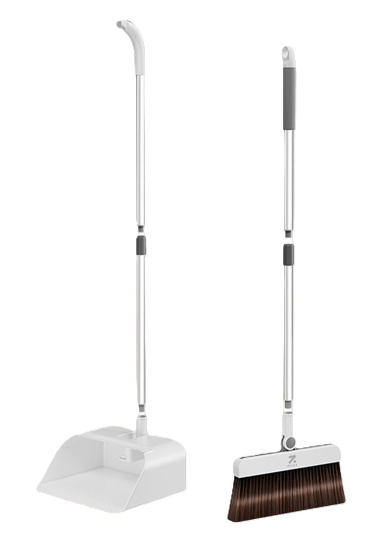 Versatille 3-in-1 Set Broom, Scraper with Dustpan 25mm Scraping Teeth, Soft & Wear-Resistant Silicon Strip with  90 Degree Folding Storage Lock Up Trash and 180 Degree Flexible Broom Head Rotation C3 - White - pzsku/Z47EE2B1ADB59252031D2Z/45/_/1734527422/3ce40e76-8c3e-4872-98ac-cf5b9ab8d4cf