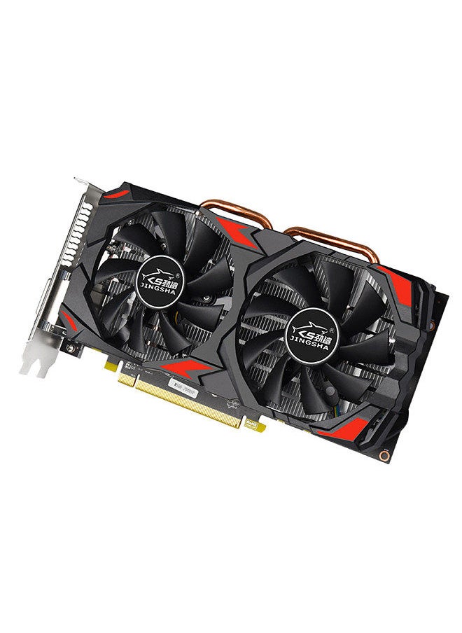 JINGSHA JINGSHA RX580 Gaming Graphics Card 8GB/GDDR5/256bit Memory 1257/1340MHz Core Frequency 2 Cooling Fans Design 3*DP+HD+DVI Ports  - Image 3