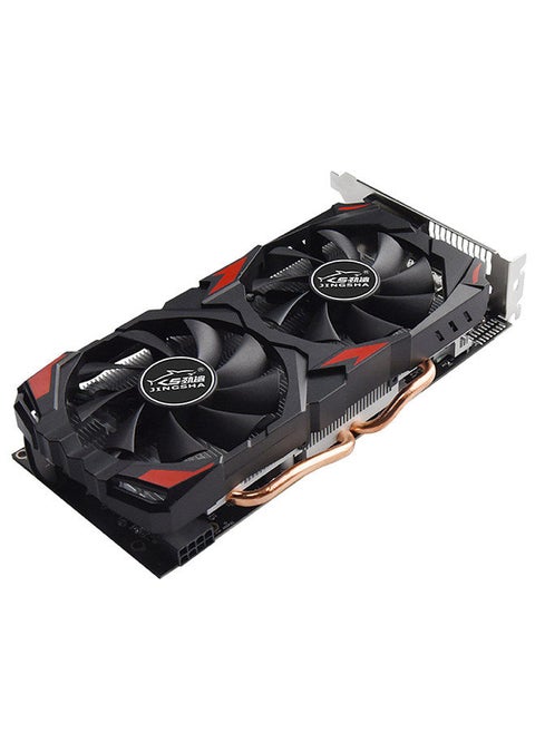 JINGSHA RX580 Gaming Graphics Card 8GB/GDDR5/256bit Memory 1257/1340MHz Core Frequency 2 Cooling Fans Design 3*DP+HD+DVI Ports