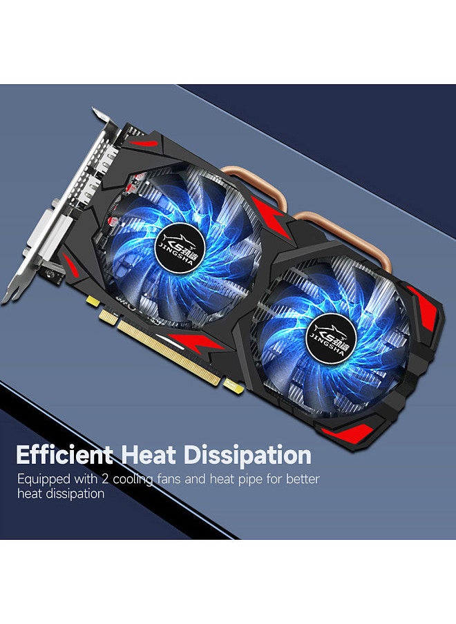 JINGSHA JINGSHA RX580 Gaming Graphics Card 8GB/GDDR5/256bit Memory 1257/1340MHz Core Frequency 2 Cooling Fans Design 3*DP+HD+DVI Ports  - Image 4
