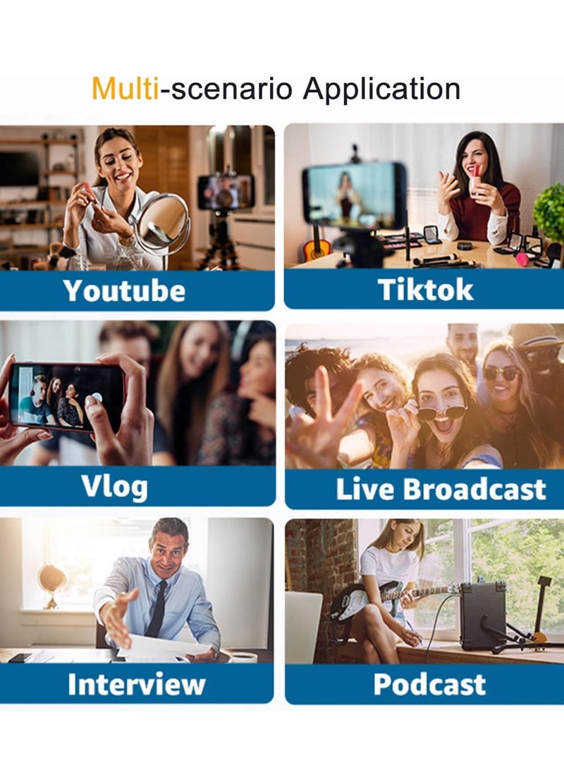 ELTRAZONE 3-in-1 Wireless Microphone for Smartphone, Amplifier, and PC – Crystal Clear Sound, Easy Connection, Perfect for Vlogging, Streaming, and Live Events – Compact & Portable - Image 5