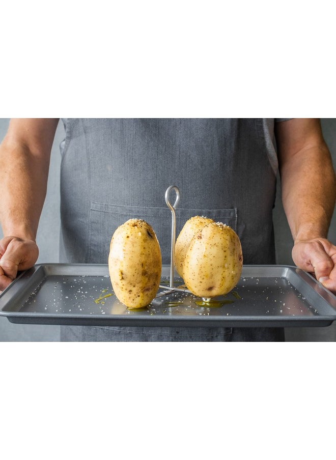 KitchenCraft Baked Potato Stand Aluminium 12 X 14.5 Cm Silver  - Image 5