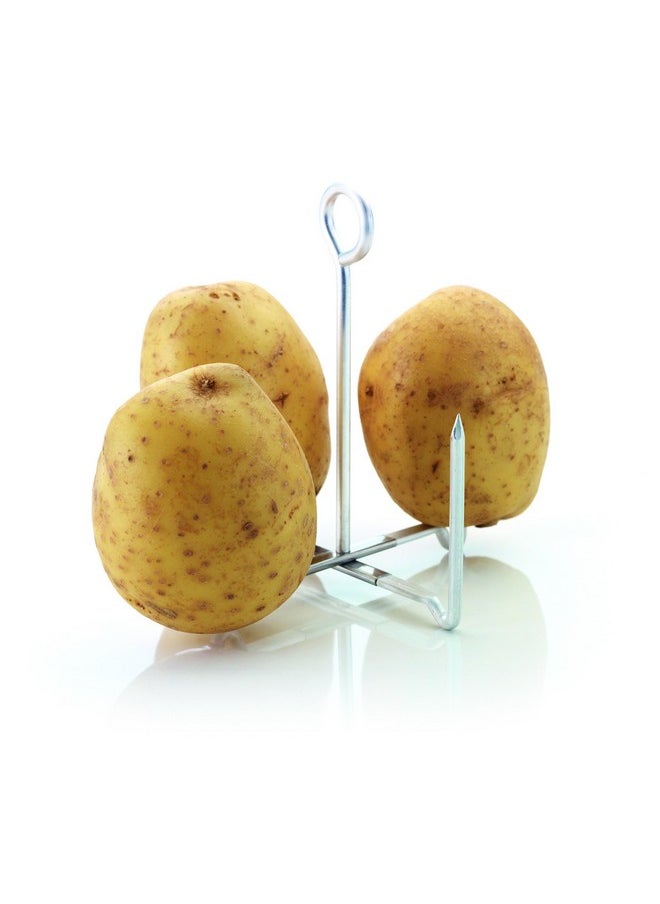 KitchenCraft Baked Potato Stand Aluminium 12 X 14.5 Cm Silver  - Image 2