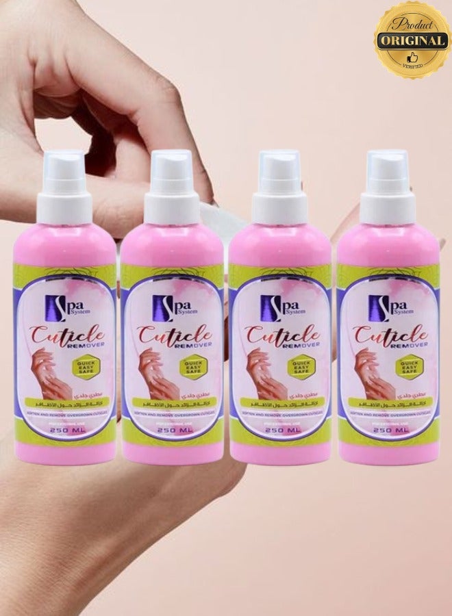 Spa System 4 Pieces Cuticle Remover Quick Easy Safe 250ML - Image 1