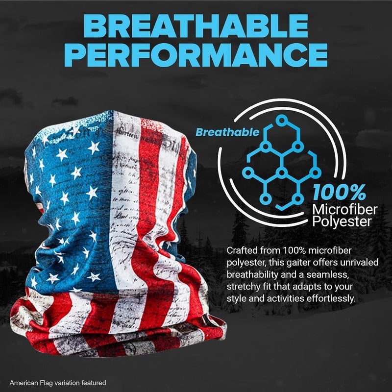 Sa Company 5-Pack UV Face Shield | UV 30+ Multipurpose Neck Gaiter Balaclava for Adults - Image 4