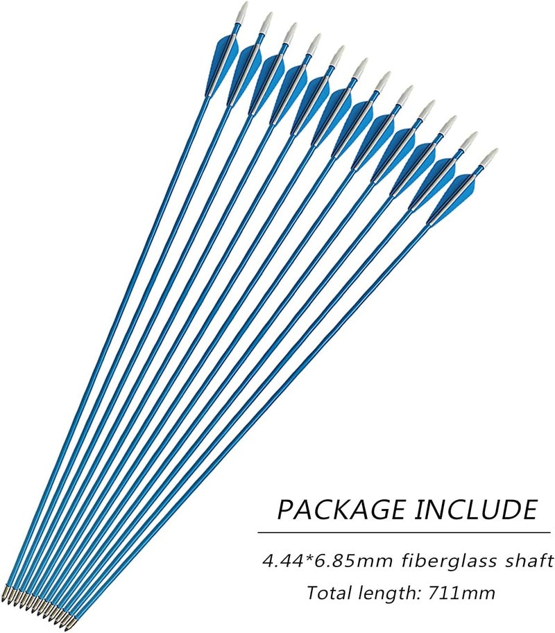 PANDARUS Youth Safetyglass Arrows 28" Fiberglass Archery 26" Target Practice Arrows(Pack of 12) - Image 5