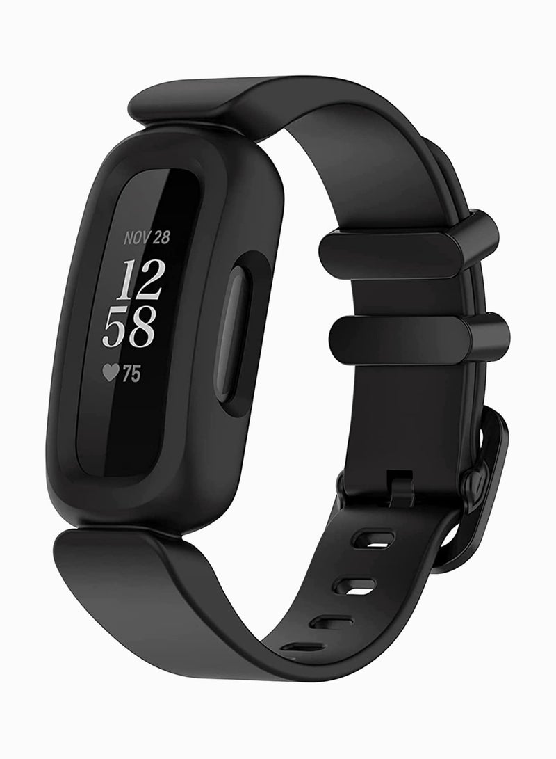 Fit For Fitbit Ace Bands Kids Replacement Silicone Colorful Rubber Adjustable Sports Accessories Activity Tracker 6 Darkblue Darkgray Black  - Image 4