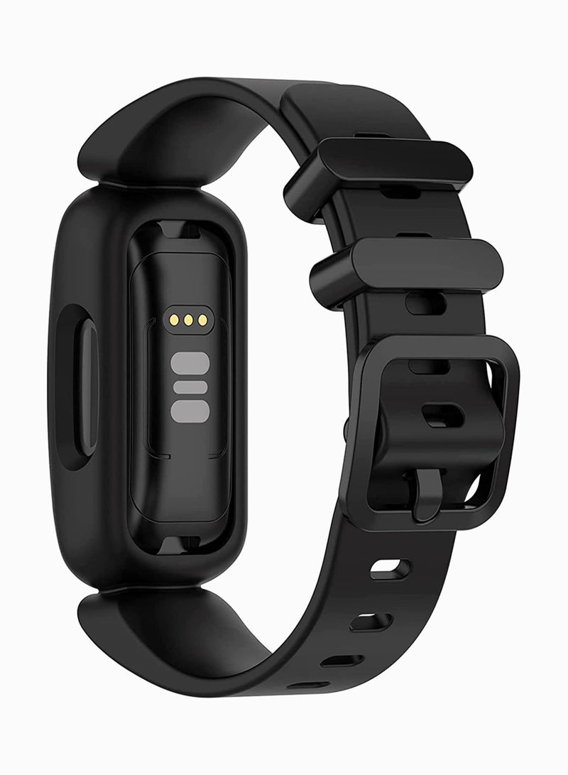 Fit For Fitbit Ace Bands Kids Replacement Silicone Colorful Rubber Adjustable Sports Accessories Activity Tracker 6 Darkblue Darkgray Black  - Image 5