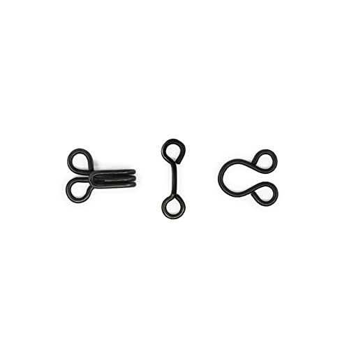 Dritz Hooks and Eyes, Size 2, 14 Count, Black-Steel - Image 3