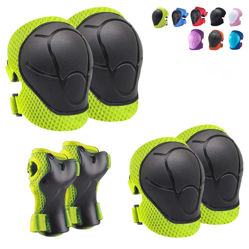 CKE Knee Pads for Kids Knee pads and Elbow Pads Toddler Protective Gear Set Kids Elbow Pads and Knee Pads for Girls Boys with Wrist Guards 3 in 1 for Skating Cycling Bike Rollerblading Scooter [Upgraded] - Image 1