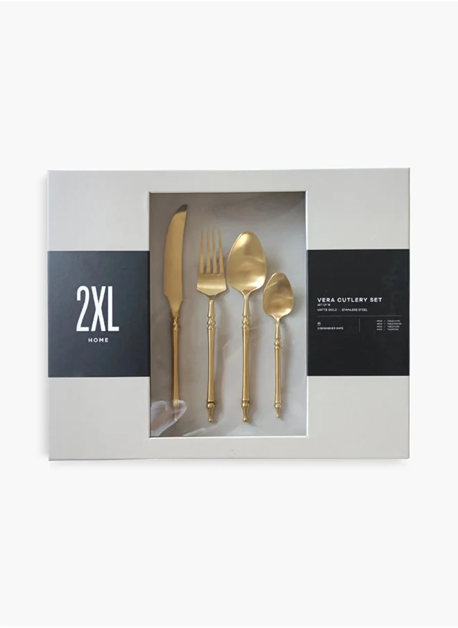 2XL Home S/16 Vera Matte GD Cutlery Set