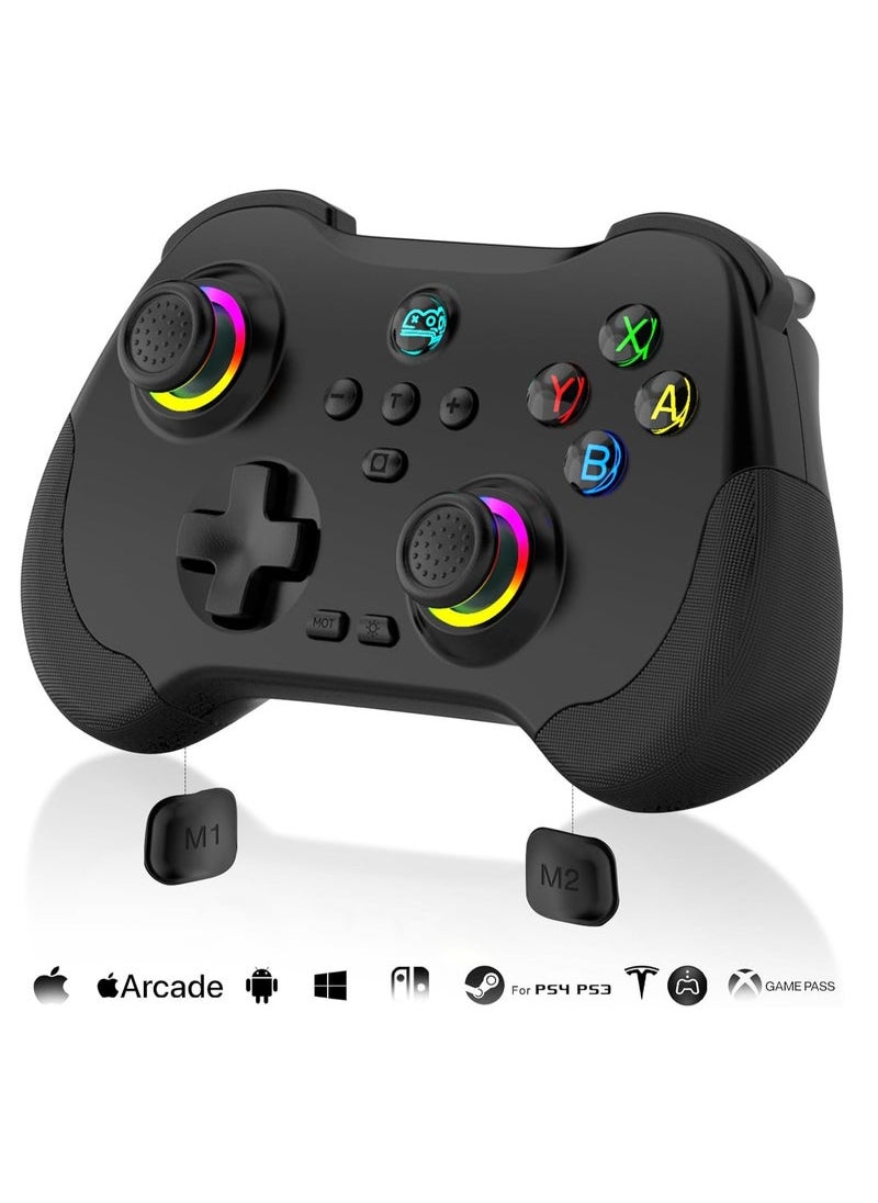 Beauenty Mobile Gaming Controller for iPad/iPhone/Tablet, Cloud Controller Remote Joystick for iOS/Android, Wireless Switch Controller with Macro ons/Hall-Rocker/Hall-Trigger/Dual Vibration (Black)  - Image 1
