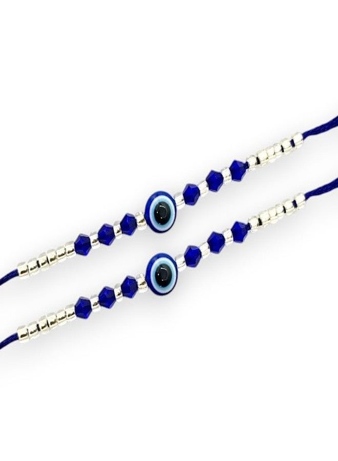 Elleva Handmade Rakhi for Brother and Bhabhi and Kids | Designer Rakhis for Rakshabandhan Evil Eye Protection Bracelet Raksha Bandhan Gift Set (Pack of 1) (2) - Image 4