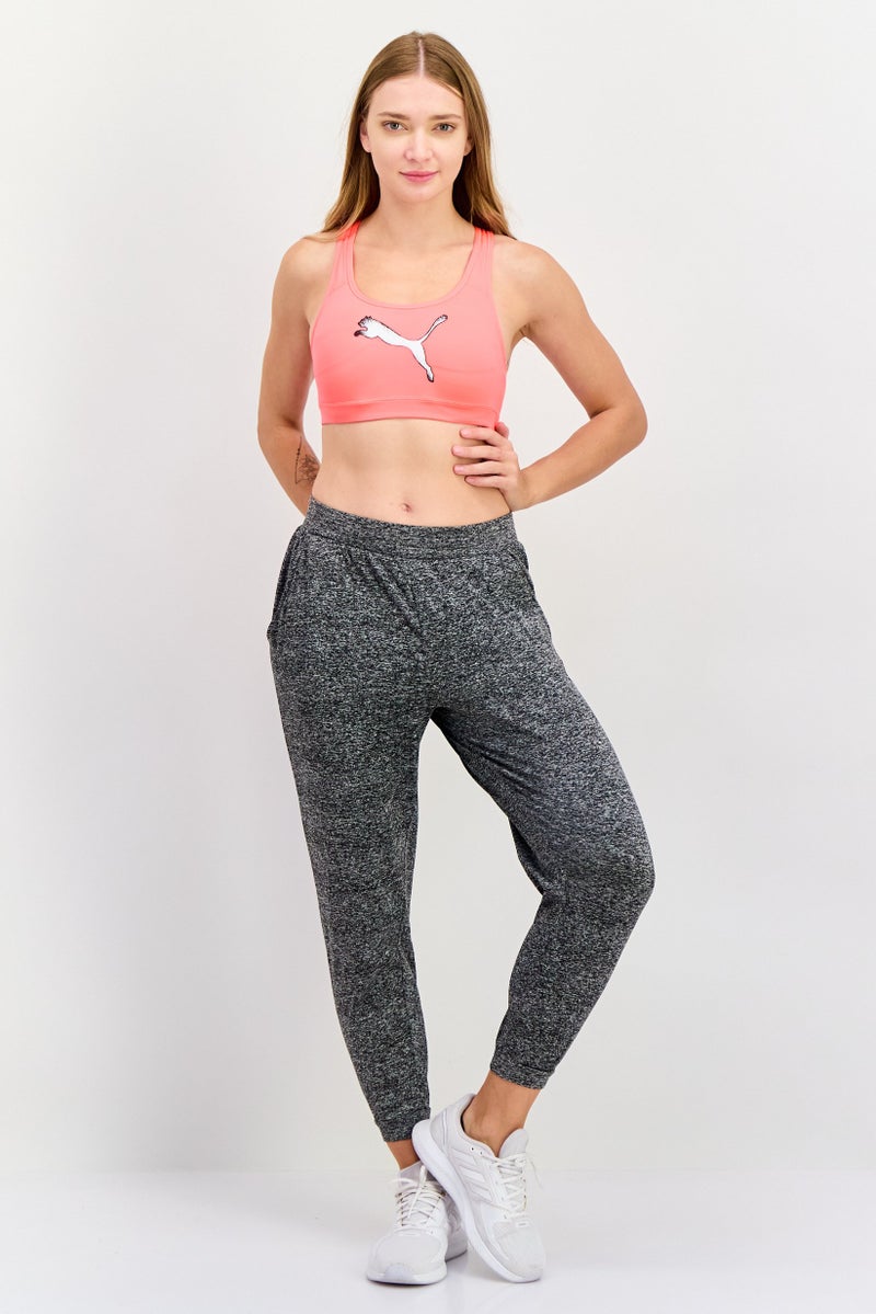 PUMA Women Lightly Padded Brand Logo Sport Bra, Pink - Image 2