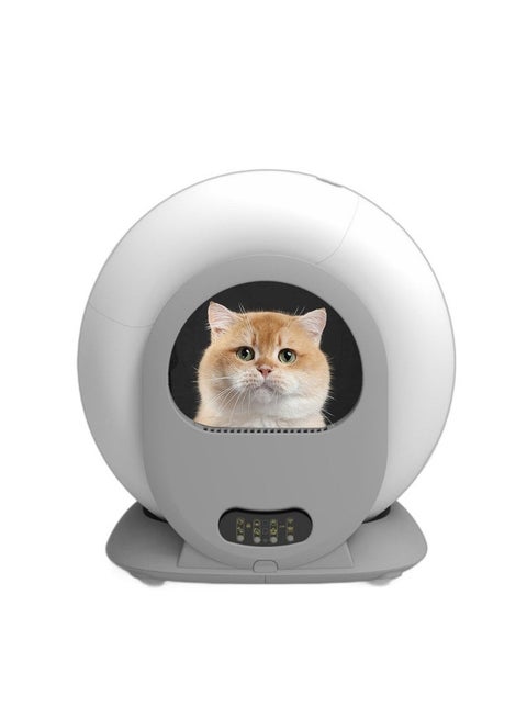 Smart Cat Litter Box - Self Cleaning and Odor Removal - Free Your Hands - Remote Control and Data Monitor - Intelligent Sensing Objects - Automatic Collection of Feces - 65L Large Pet Toilet House