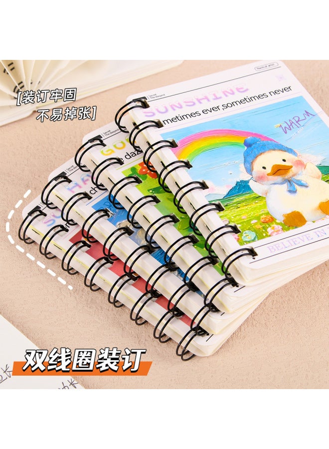 HELPS Cute A7 Panda Mini Coil Book Primary School Students' Word Hand Account Small Book High Value Notepad Stationery - Image 3